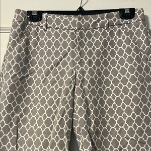 Gray and White Geometric Pattern Chinos